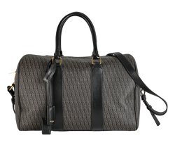 Holdall, Leather/Canvas, Brown/Black, 0114, DB/S, 2*